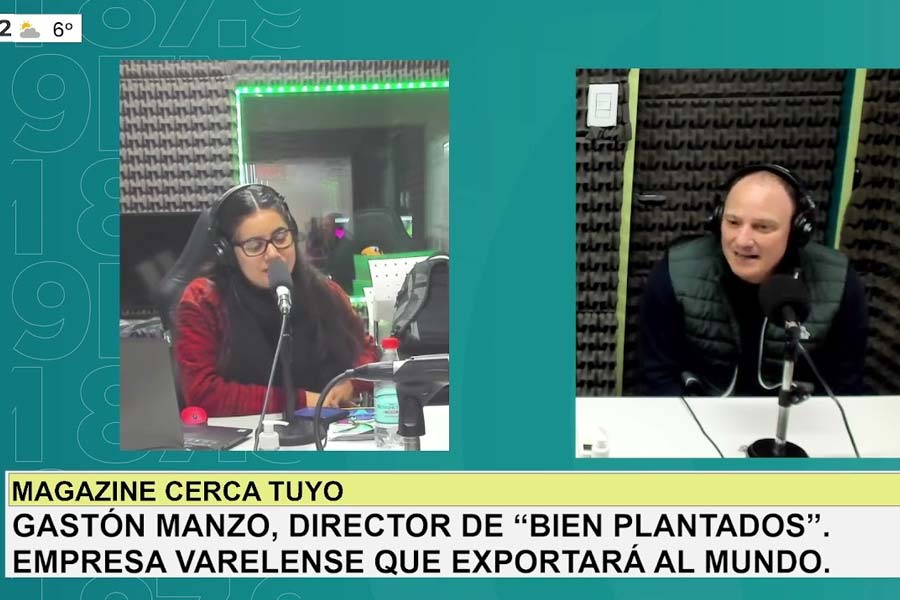 Bien plantados - Gastón Manzo, Director Comercial de “Bien Plantados” visitó el estudio de Radio Municipal Florencio Varela